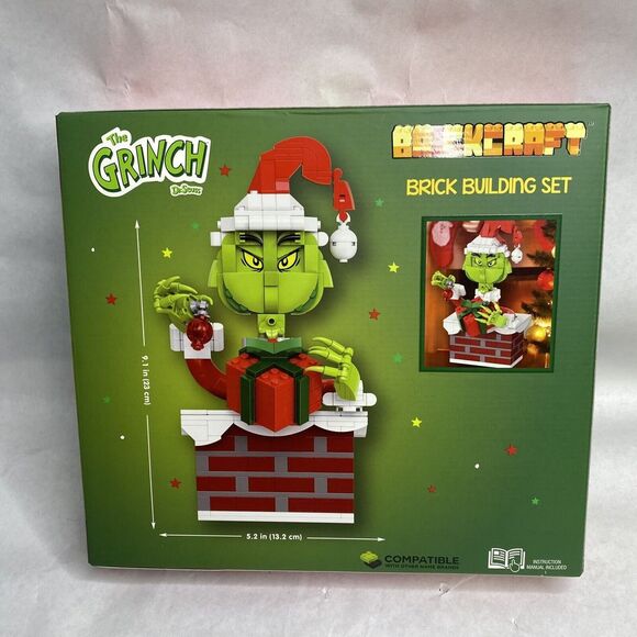 Dr. Seuss The Grinch Up The Chimney Grinch Brick Building Set 504 Pcs Brickcraft - Picture 6 of 11